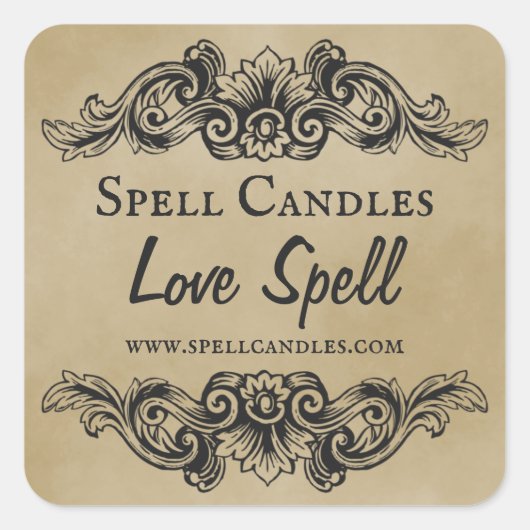 Liefde Spell Candle Labels (Voorkant)