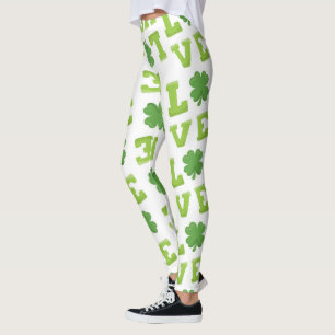 Liefde St Patrick's Day Clover Leggings