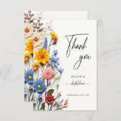 Liefde Staat in Bloei Lente Bloemen Bruidsmeisjes Bedankkaart (Voorkant / Achterkant)