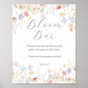 Liefde staat in Bloom Bar Sign Poster