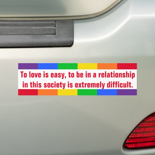 Liefde statement bumpersticker (Op auto)