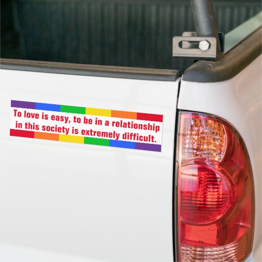 Liefde statement bumpersticker (Op Truck)
