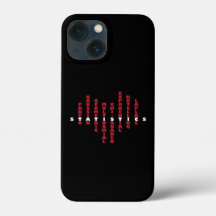 Liefde statistiek iPhone case (donkere kleur)