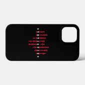 Liefde statistiek iPhone case (donkere kleur) (Achterkant (horizontaal))
