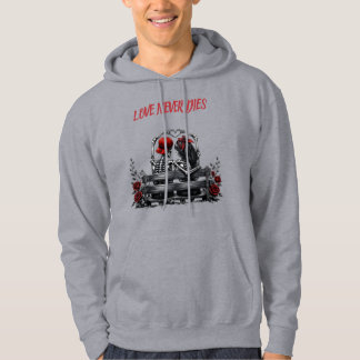 Liefde Sterft Nooit – Gotisch Skelet Koppel Voor A Hoodie