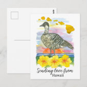 Liefde sturen vanuit California Quail Poppies Briefkaart (Voorkant / Achterkant)