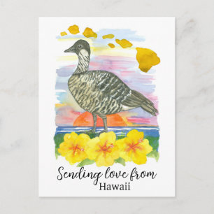 Liefde sturen vanuit California Quail Poppies Briefkaart