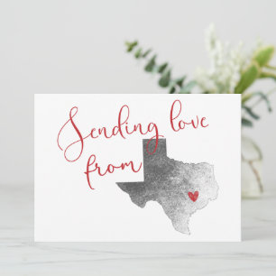 Liefde sturen vanuit Texas - Valentijnsdag Feestdagenkaart