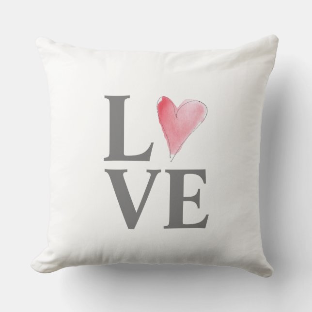 LIEFDE Sweet Heart Roze Valentijn Verloving Bridal Kussen (Voorkant)