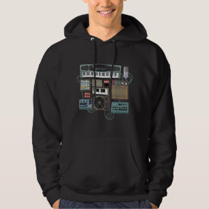 Liefde Synthesizer Liefde Drum Machine Ontwerp Ide Hoodie