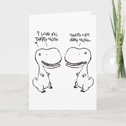 Liefde t -t-rex kaart (Voorkant)