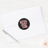 Liefde T Voor U Positief Bericht Pastel Esthetisch Ronde Sticker (Envelop)