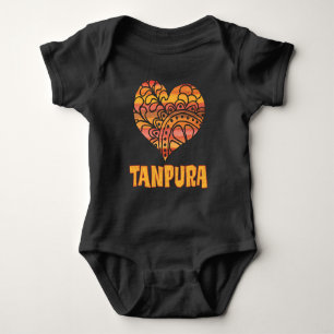 Liefde Tanpura Oranje Mandala Hart Indiase Muziek Romper