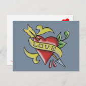 Liefde Tattoo - Briefkaart (Voorkant / Achterkant)