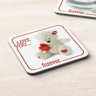Liefde Teddy Valentijn aangepaste onderzetters