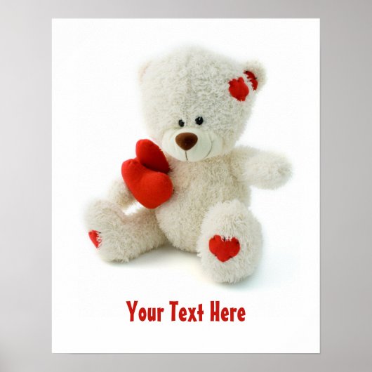 Liefde Teddy Valentijn aangepaste poster (Voorkant)