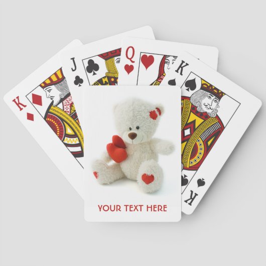 Liefde Teddy Valentijn aangepaste speelkaarten (Achterkant)