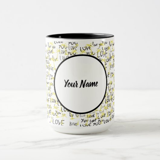 Liefde Tekst Kunst Mok (Midden)
