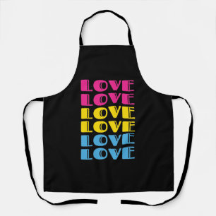 Liefde tekst LGBTQ Pansexual Pride herhalen Schort