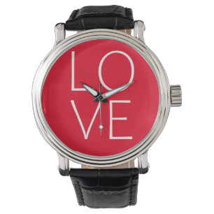 Liefde tekst ontwerp horloge