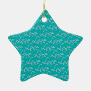 Liefde tekst ornament, aanpassen keramisch ornament