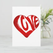 LIEFDE TEKST RODE TYPOGRAFIE VALENTIJNSDAG KAART (Staand voorkant)