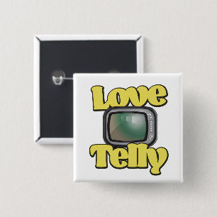 Liefde Televisie Vierkante Button 5,1 Cm