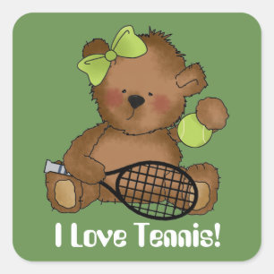 Liefde tennis beer aanpasbare sticker
