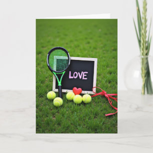 Liefde Tennis Scene Kaart