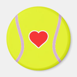Liefde tennis - Sport ball met hart Magnet Magneet