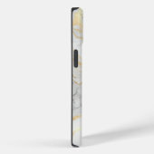 Liefde Terrazzo Marmeren iPhone Case met Gouden Ha (Achterkant / Rechts)