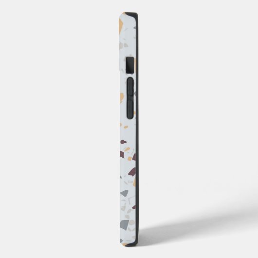 Liefde Terrazzo Marmeren iPhone Case met Gouden Ha (Achterkant / Links)