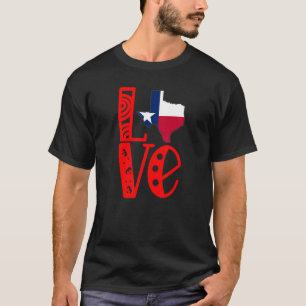 Liefde Texas in blokletters T-shirt