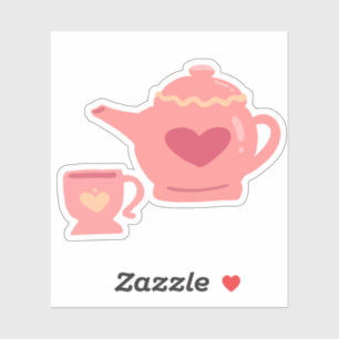 Liefde Theepot & Cup Sticker
