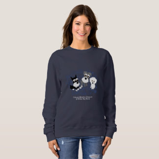 Liefde, thuis - Schnauzer Dark Sweatshirt (Vrouwen