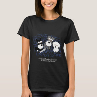 Liefde, thuis - Schnauzer Dark T-Shirt (vrouwen)