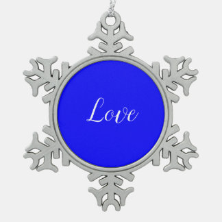 Liefde Tin Sneeuwvlok Ornament