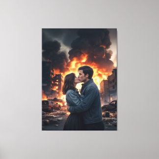 Liefde tonen paar canvas afdruk