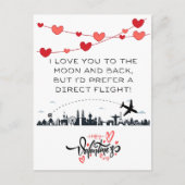 Liefde tot aan de Maan Maar... Grappige Valentijns Feestdagenkaart (Voorkant)