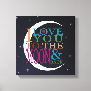 Liefde tot de Maan & Terug Canvas Afdruk