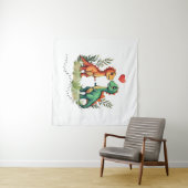 Liefde trof dinosaurussen wandkleed (In Situ (horizontaal))