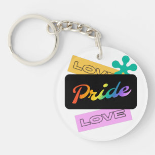 Liefde trots liefde. LGBT+pride. RegenboogSleutelh Sleutelhanger