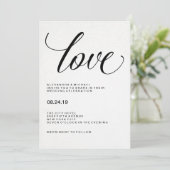 Liefde | Trouwtypografie op Aquarelpapier Kaart (Staand voorkant)