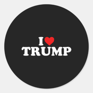 Liefde Trump - Hart Ronde Sticker