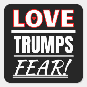 Liefde Trumps vrezen! Vierkante Sticker