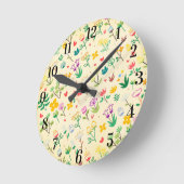 Liefde Tuin Lente Bloemen & Harten Ronde Klok (Hoek)