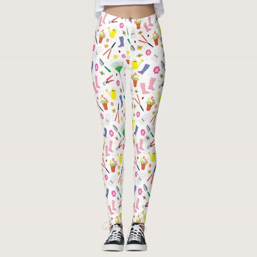 Liefde Tuinieren Fun Tuin Gereedschap en Apparatuu Leggings (Voorkant)