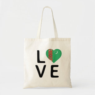 Liefde - Turkmenistaanse vlag Tote Bag