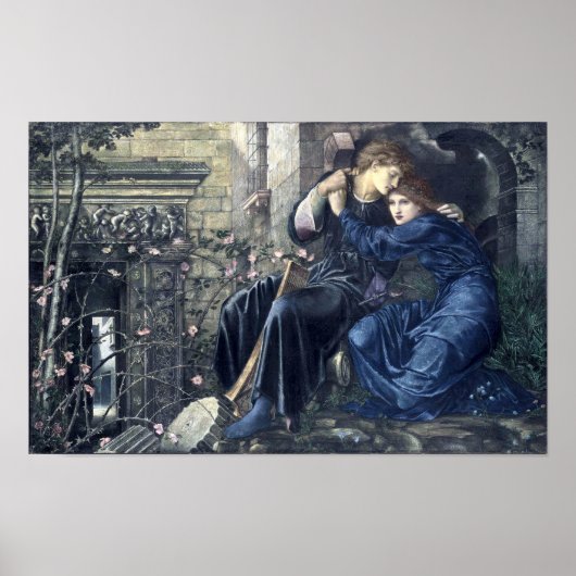 Liefde tussen de ruïnes van Burn-Jones (1873) Poster (Voorkant)