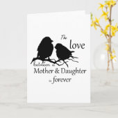 Liefde tussen moeder dochter Bird Quote Kaart (Gele Bloem)